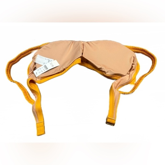 J.Crew Orange Scrunchie-Strap Squareneck Bikini Top with Removable Pads, Size XL - Picture 9 of 15